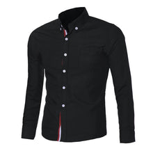 Navy Blue/Light Blue/White Mens Button Shirt Chemise Homme Slim Fit Long Sleeve Men Shirts Famous Brand Social Shirt - rjas10coolstuff