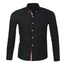 Navy Blue/Light Blue/White Mens Button Shirt Chemise Homme Slim Fit Long Sleeve Men Shirts Famous Brand Social Shirt - rjas10coolstuff