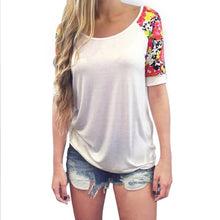 Printing Pattern T-shirt 2017 summer Women Short Sleeve Knitted Fabrics tee shirt rock White Blusa Shirt Tops - rjas10coolstuff