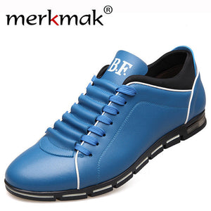 Merkmak Big Size 38-48 Men Casual Shoes Fashion Leather Shoes for Men Summer Men's Flat Shoes Dropshipping - rjas10coolstuff