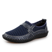 Big Size 46 Summer Breathable Mesh Loafers Men Casual Shoes Genuine Leather Slip On Brand Fashion Flat Shoes Soft Comfort Cool - rjas10coolstuff