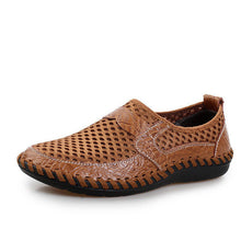 Big Size 46 Summer Breathable Mesh Loafers Men Casual Shoes Genuine Leather Slip On Brand Fashion Flat Shoes Soft Comfort Cool - rjas10coolstuff