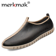 Merkmak New Summer Men Shoes 2015 Genuine Leather Breathable Casual Moccasins Men Loafers Shoes High Quality Men's Flats Shoes - rjas10coolstuff