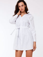 Lapel Single-Breasted Women's Shirt Dress - rjas10coolstuff