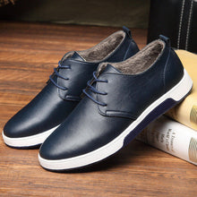 Merkmak Winter Casual Shoes Warm Fur Leather Mens Flat Shoes for Man Brand Leisure Waterproof Driver Fashion Sneakers Footwear - rjas10coolstuff