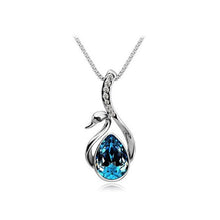Beautiful Women's Girls Silver Plated Crystal Swan Pendant Necklace Chain - rjas10coolstuff